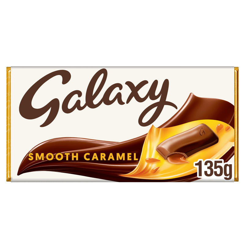 Galaxy smooth caramel milk chocolate bar 135g, imported from the UK