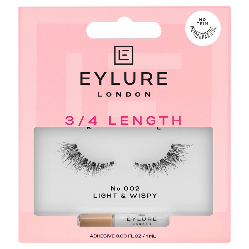 Eylure false lashes 3/4 length fluttery light No. 002 - British product