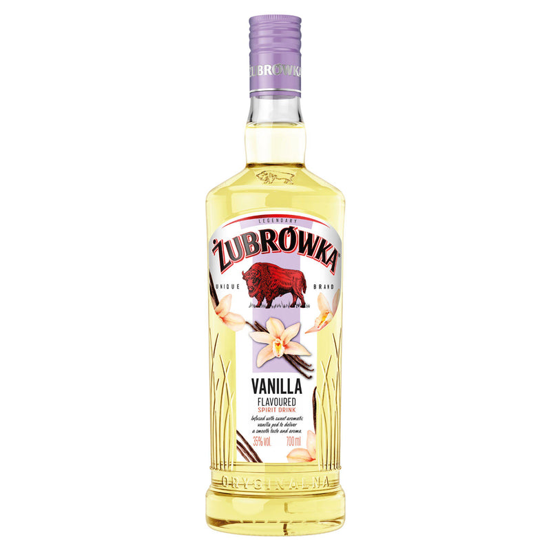 Zubrowka vanilla flavoured spirit drink 70cl (British brand)