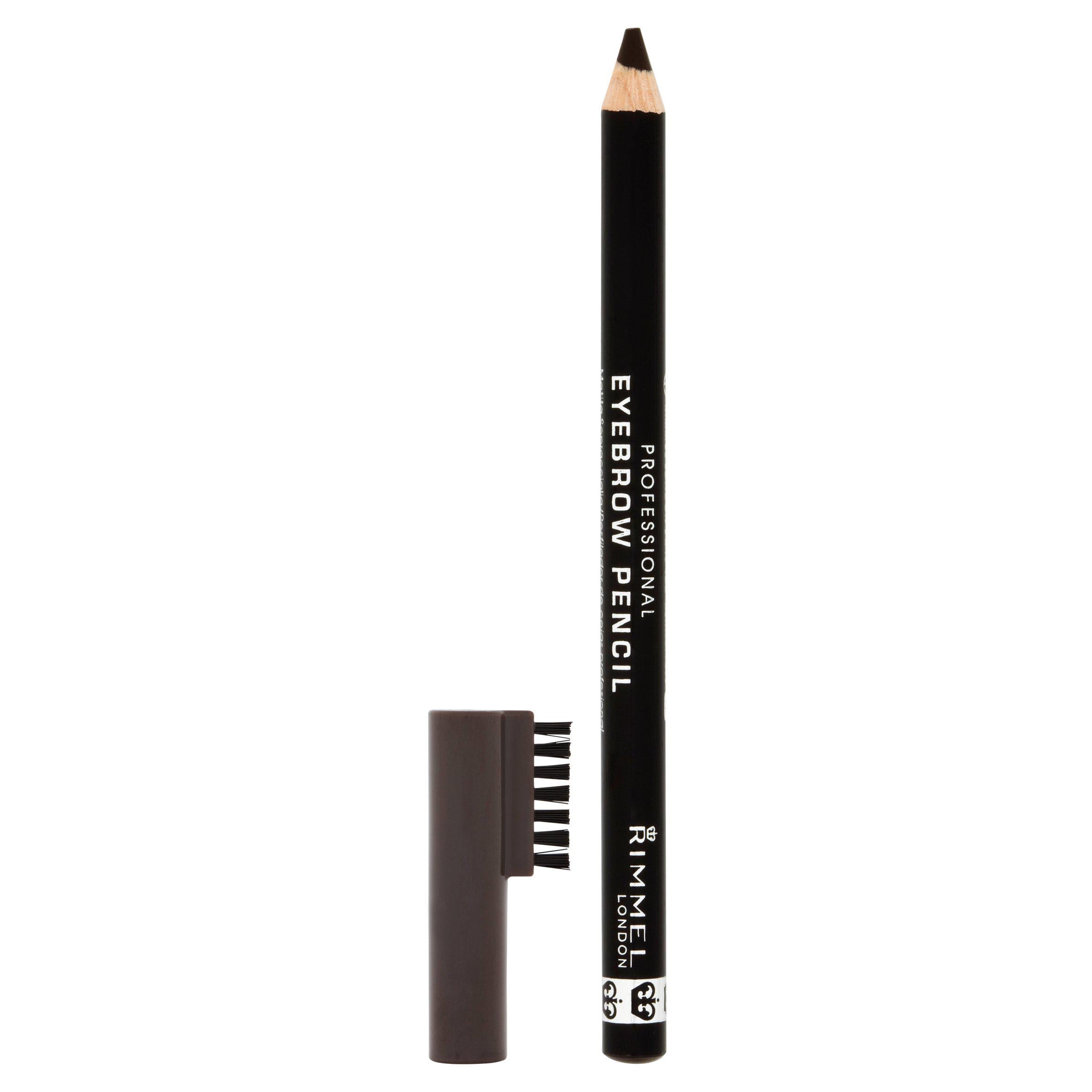 Rimmel Eyebrow Pencil Black Brown with brush - British product