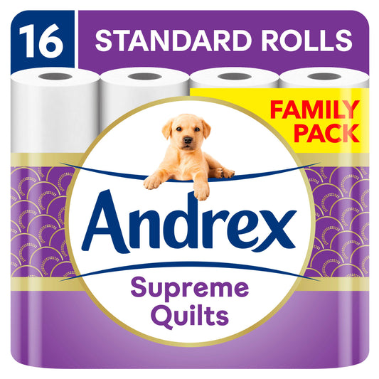 Andrex Supreme Quilts Toilet Roll 16 Rolls GOODS Sainsburys   