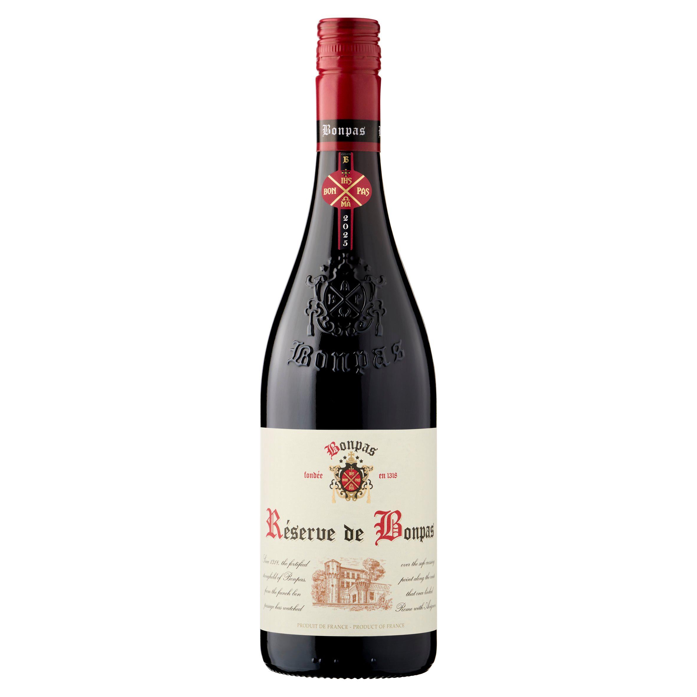 Bonpas Reserve Red Wine 75cl bottle (British brand)