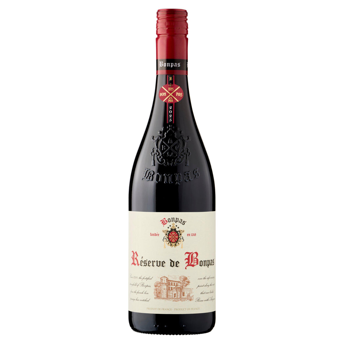 Bonpas Reserve Red Wine 75cl bottle (British brand)