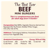 Lily's Kitchen beef mini burgers dog treats 70g, imported from the UK