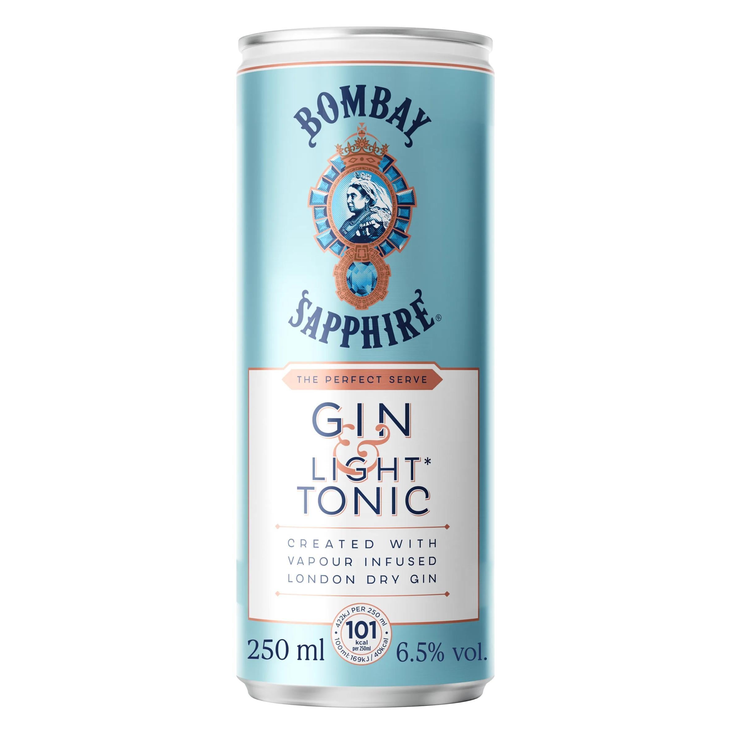 Bombay Sapphire Gin & Tonic Light 250ml - British product