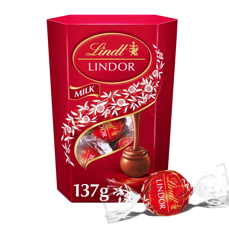 Lindt Lindor Milk Chocolate Truffles Box 137g, UK version
