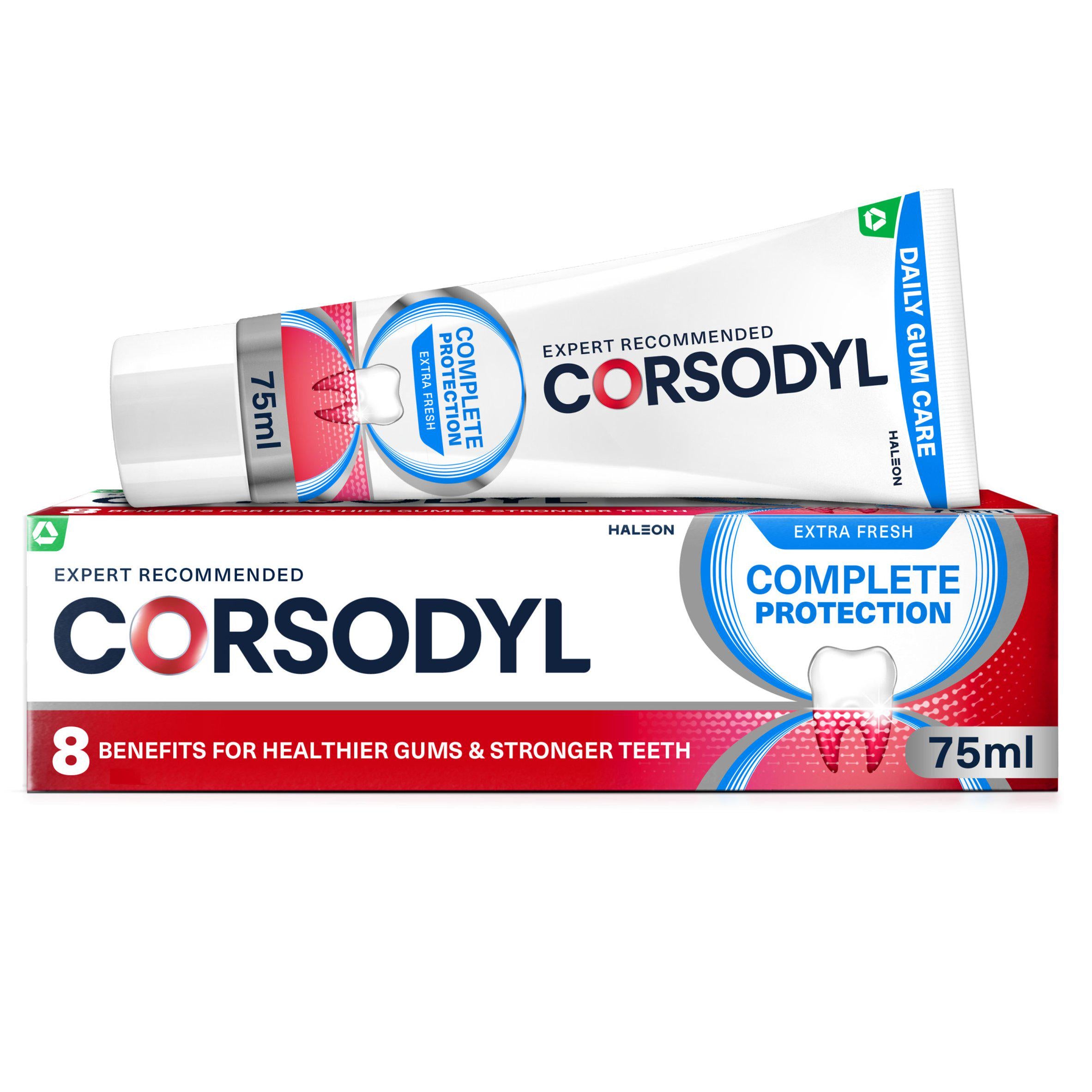 Corsodyl Extra Fresh toothpaste 75ml, UK version