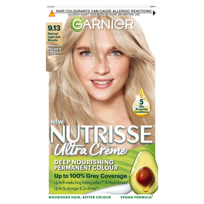Sainsburys Garnier Nutrisse Permanent Hair Dye Natural Light Ash 9.13- Buy online at McGrocer