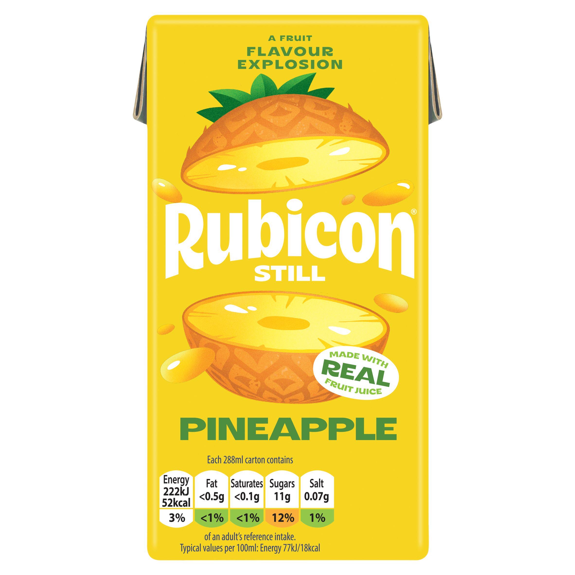 Rubicon pineapple fruit juice drink 288ml - British product