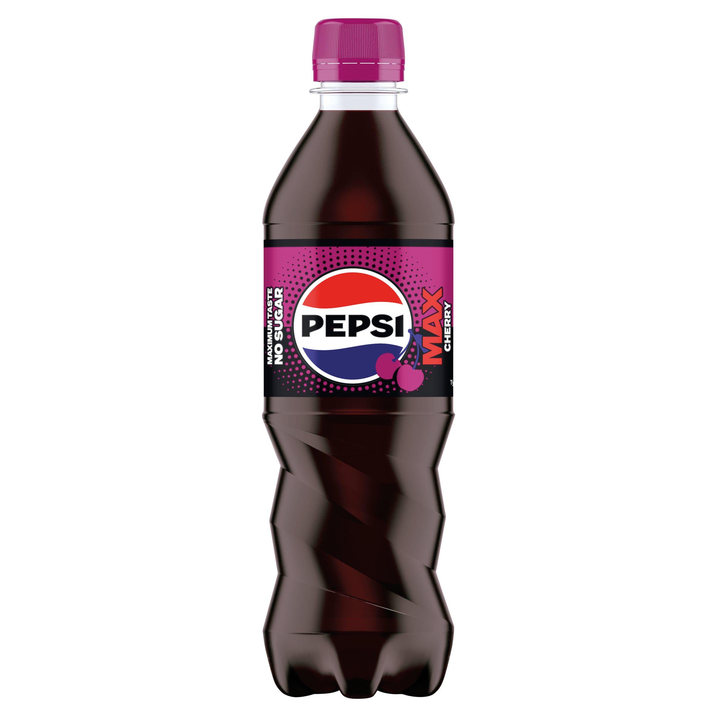 Pepsi Max Cherry cola 500ml bottle (British brand)
