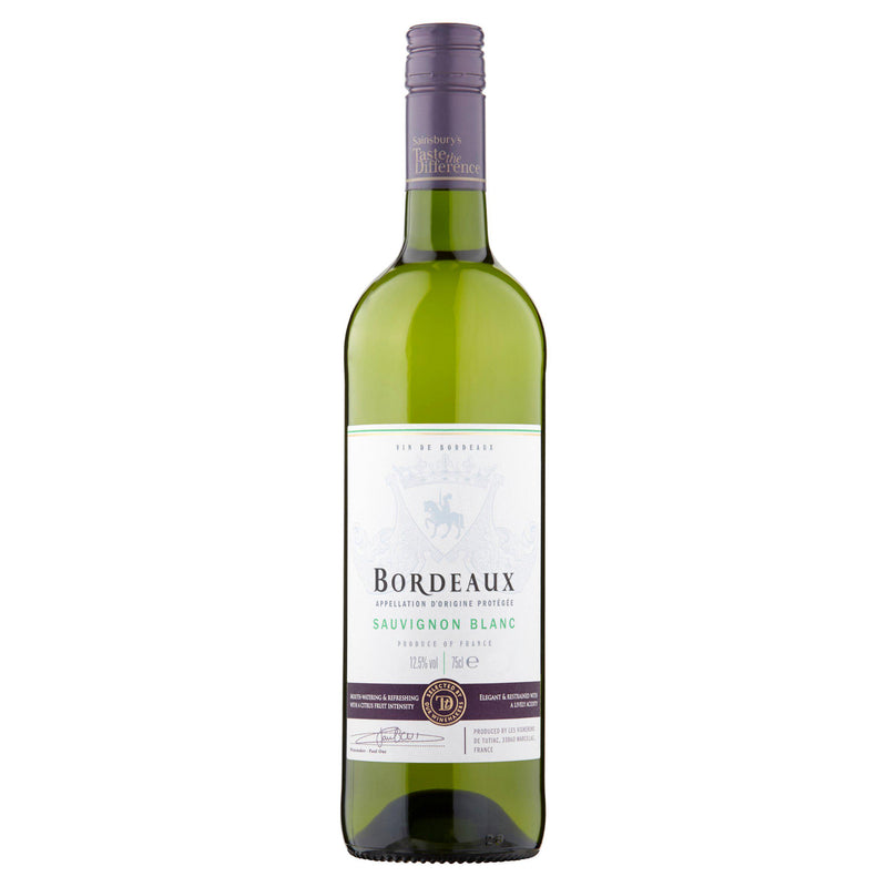 Sainsbury's Taste the Difference Bordeaux Sauvignon Blanc white wine 75cl (British brand)