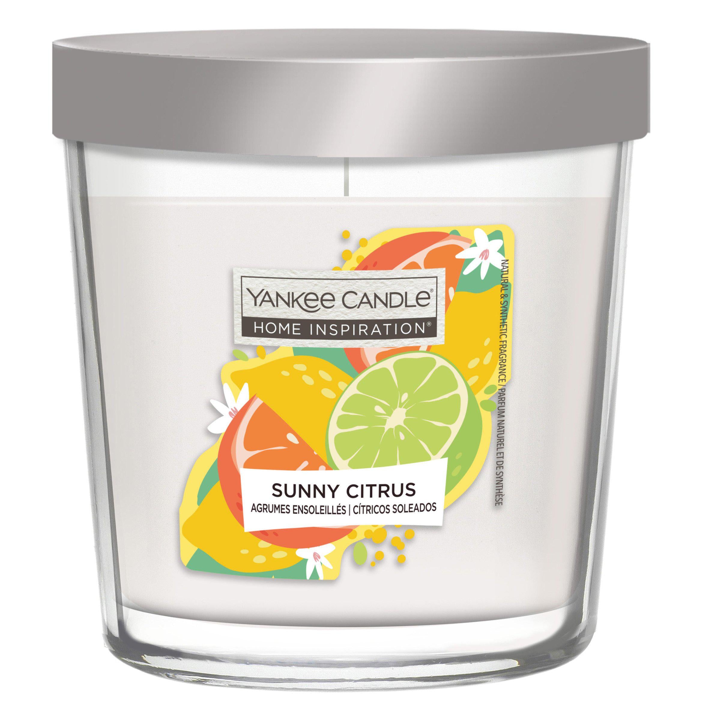 Yankee Home Inspiration Tumbler candle in Sunny Citrus, imported from the UK
