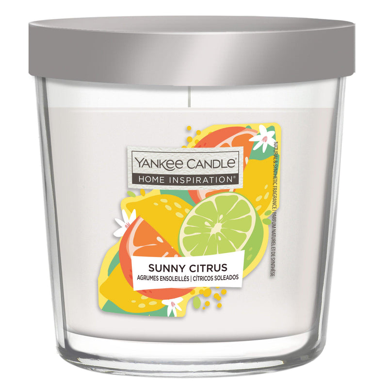 Yankee Home Inspiration Tumbler candle in Sunny Citrus, imported from the UK