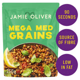 Jamie Oliver Mega Med Grains Black Olives Sun-Dried Tomato 250g, UK version