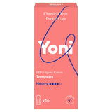 Yoni organic cotton non applicator tampons heavy x16 - British product