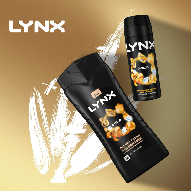 Lynx Gold 3-in-1 body wash 500ml, UK version
