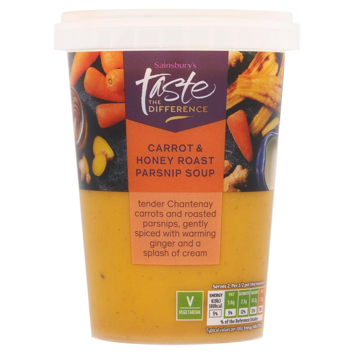 Sainsbury's carrot and parsnip soup 600g - British product
