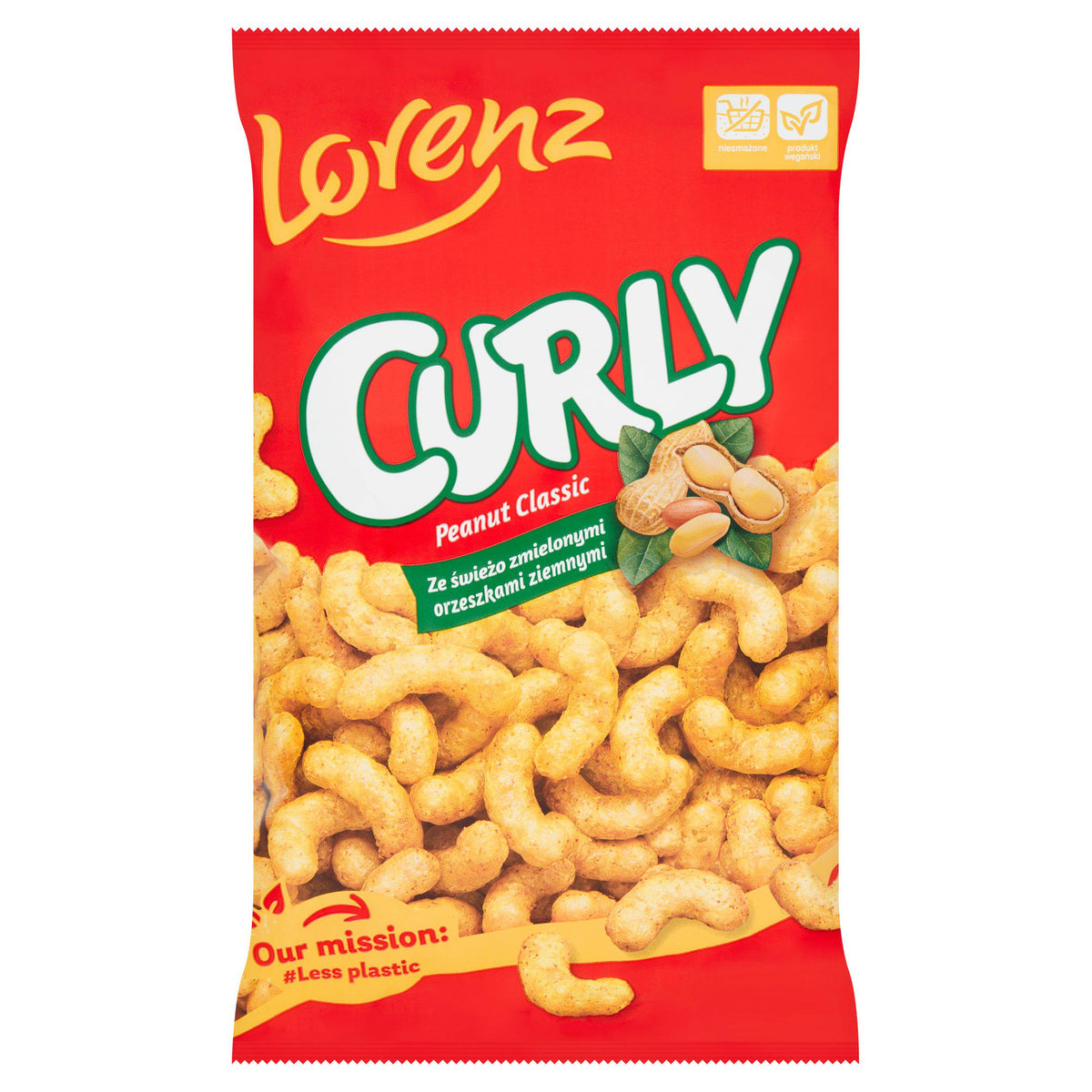 Lorenz Peanut Classic Curly corn snack 120g, imported from the UK
