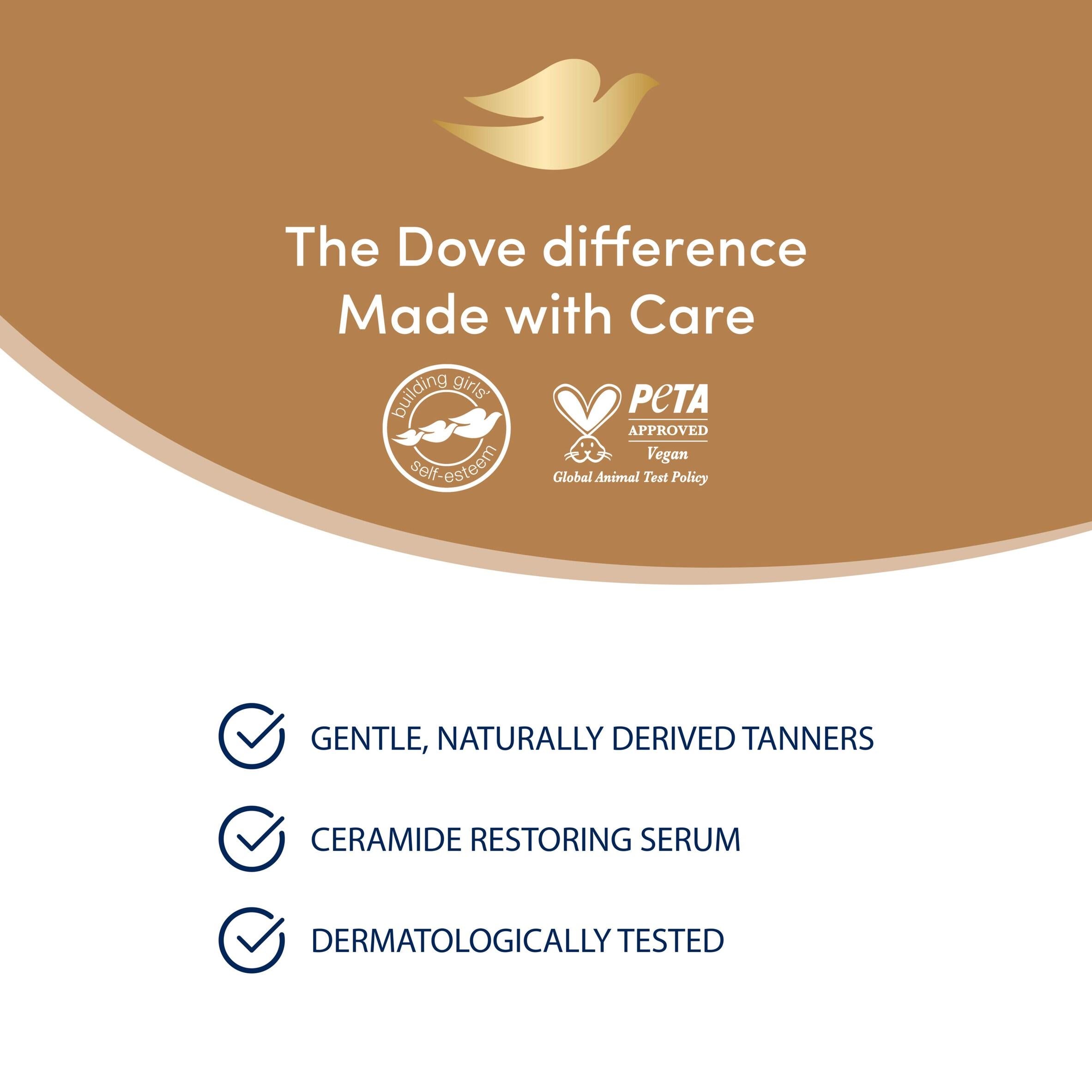 Dove Visible Glow self tan lotion 400ml, imported from the UK