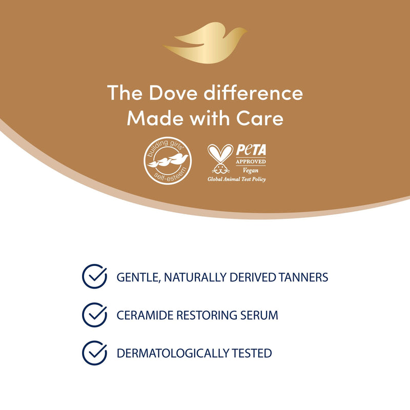 Dove Visible Glow self tan lotion 400ml, imported from the UK