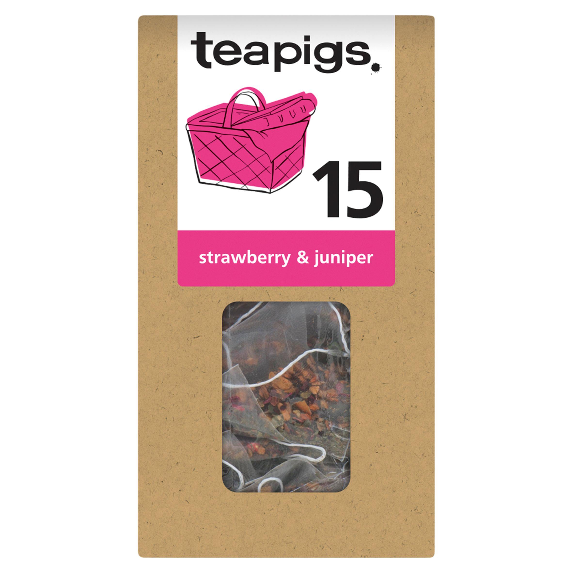 Teapigs Strawberry and Juniper tea temples 15 pack (British brand)