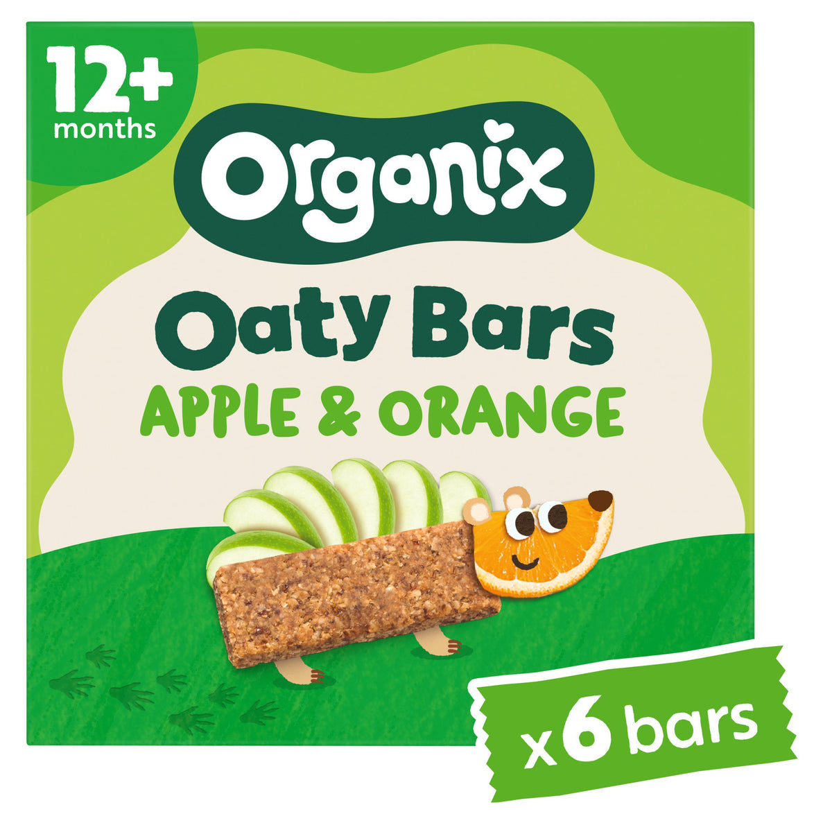 Organix apple orange oaty bars 6x23g toddler multipack (British brand)