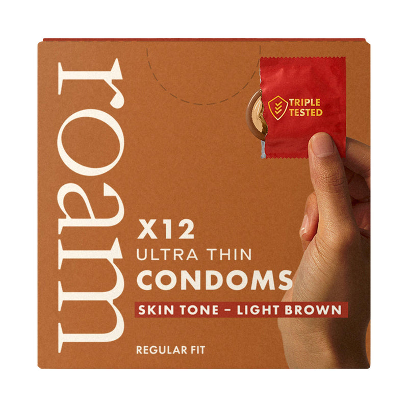 Roam ultra thin skin tone condoms x12, imported from the UK