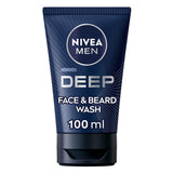 Nivea deep face and beard wash gel 100ml, imported from the UK