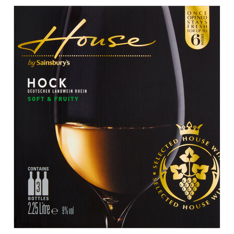 Sainsbury's House Hock white wine 225cl, imported from the UK