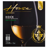 Sainsbury's House Hock white wine 225cl, imported from the UK