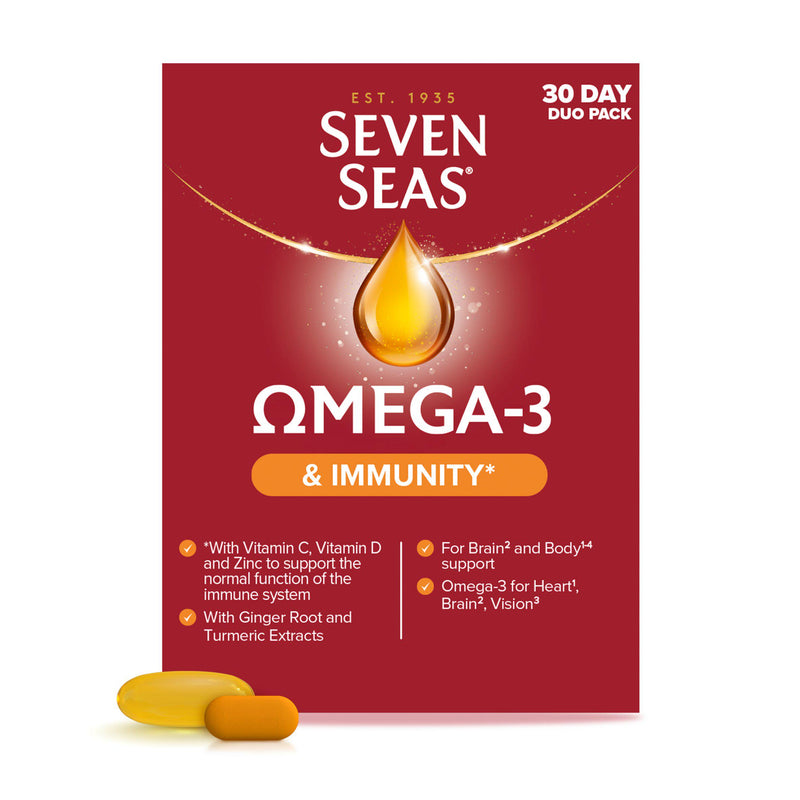 Seven Seas Omega-3 & Immunity Duo Pack 30 day, UK version