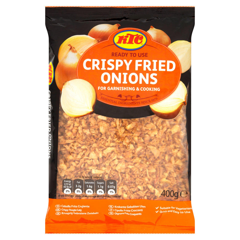 KTC Crispy Fried Onions savoury snack 400g, UK version