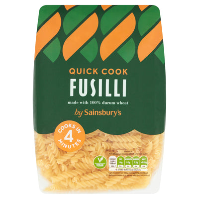 Sainsburys Sainsbury's Quick Cook Fusilli Pasta 500g- Buy online at McGrocer