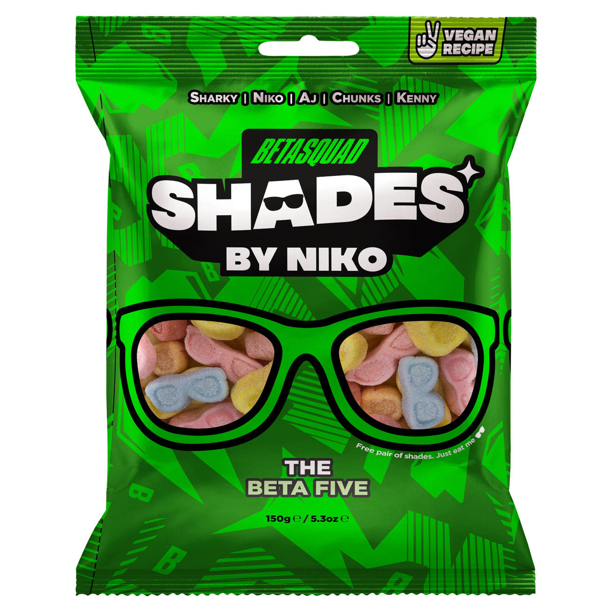 Shades by Niko sweets Beta Five 150g, UK version