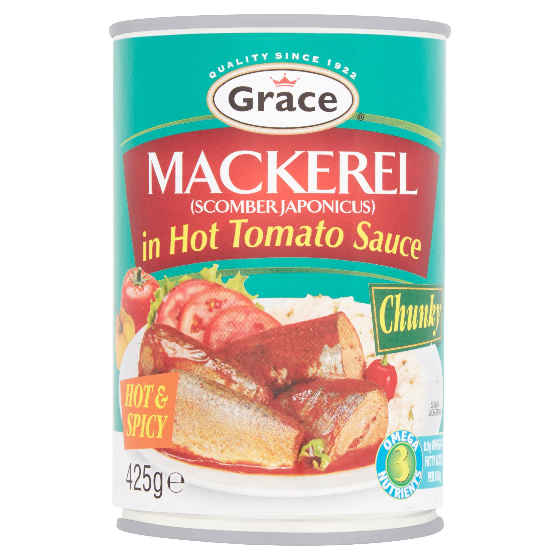 Grace Mackerel In Hot Tomato Sauce 425g GOODS Sainsburys   