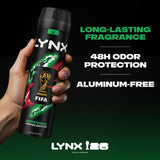 Lynx aerosol deodorant body spray Africa 48h 250ml, UK version