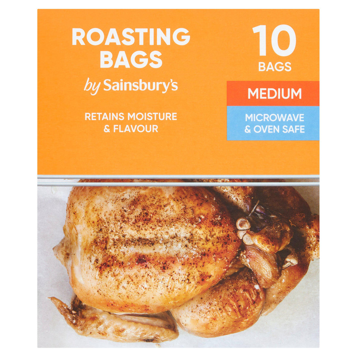 Sainsbury's medium roasting bags pack of 10 (British brand)