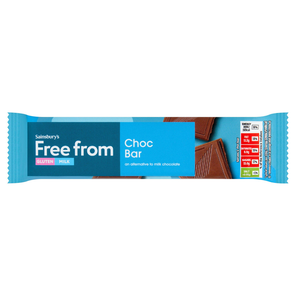 Sainsbury's Free From chocolate bar 35g, imported from the UK