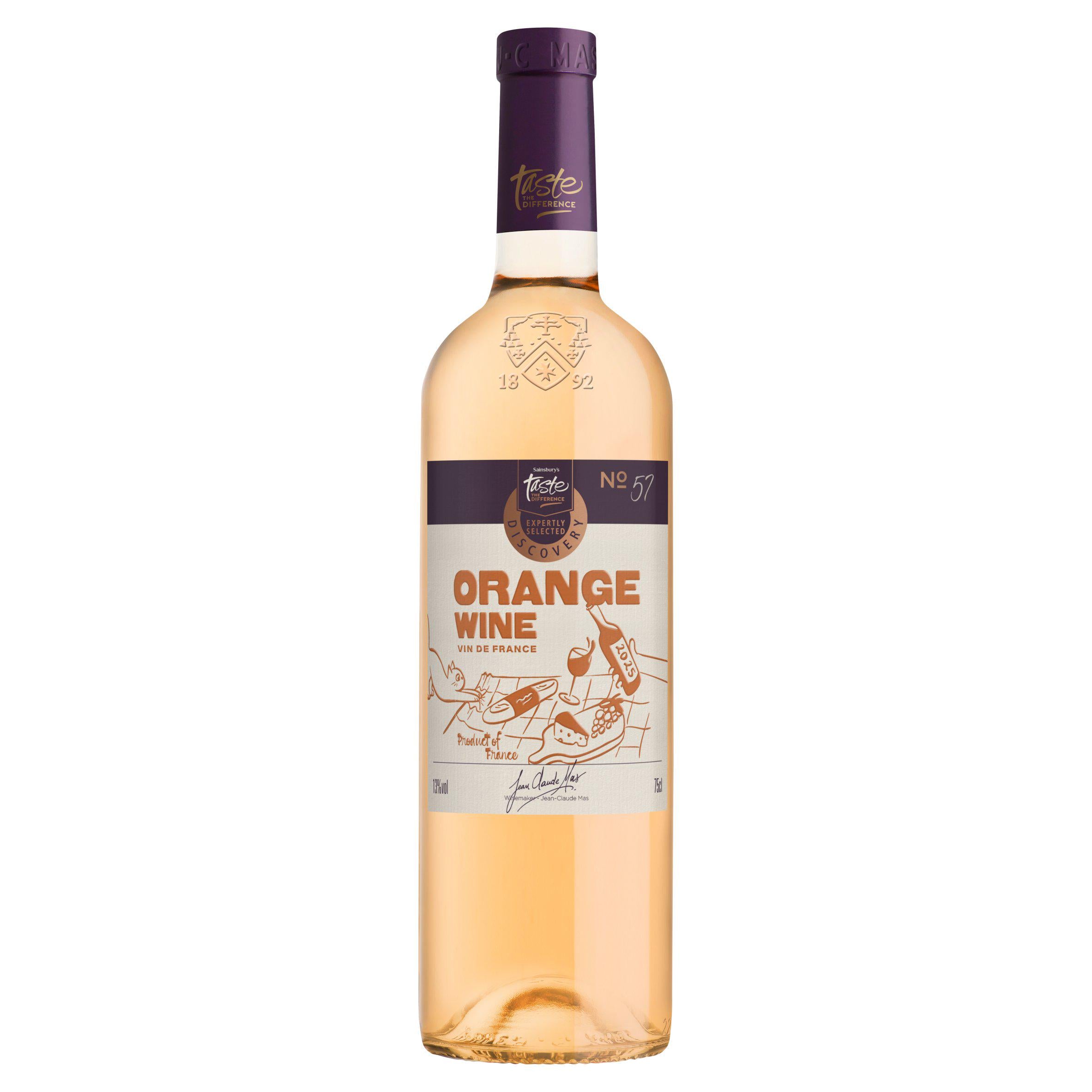 Sainsbury's Discovery No 57 orange wine 75cl, UK version