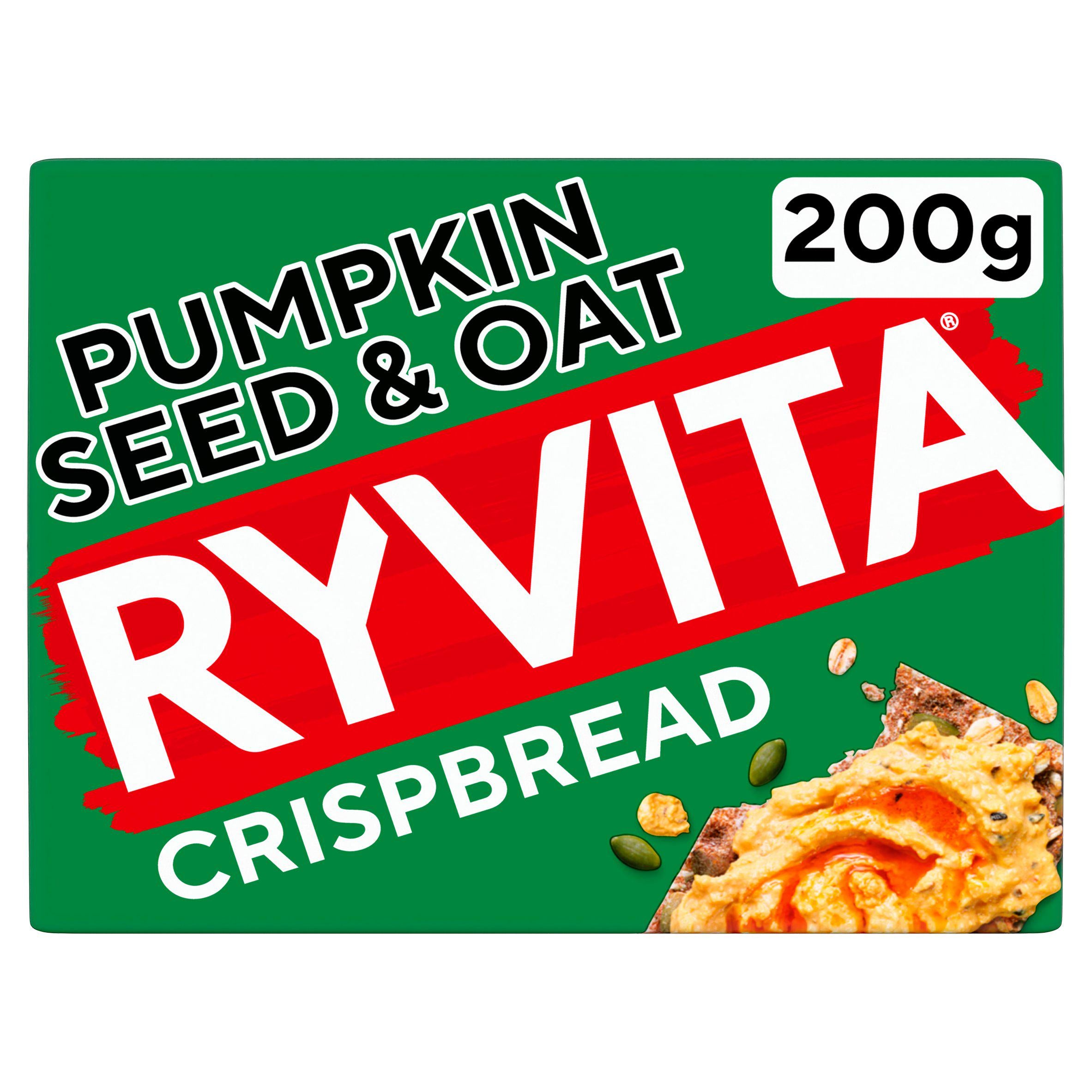 Ryvita pumpkin seed oat crispbread 200g (British brand)