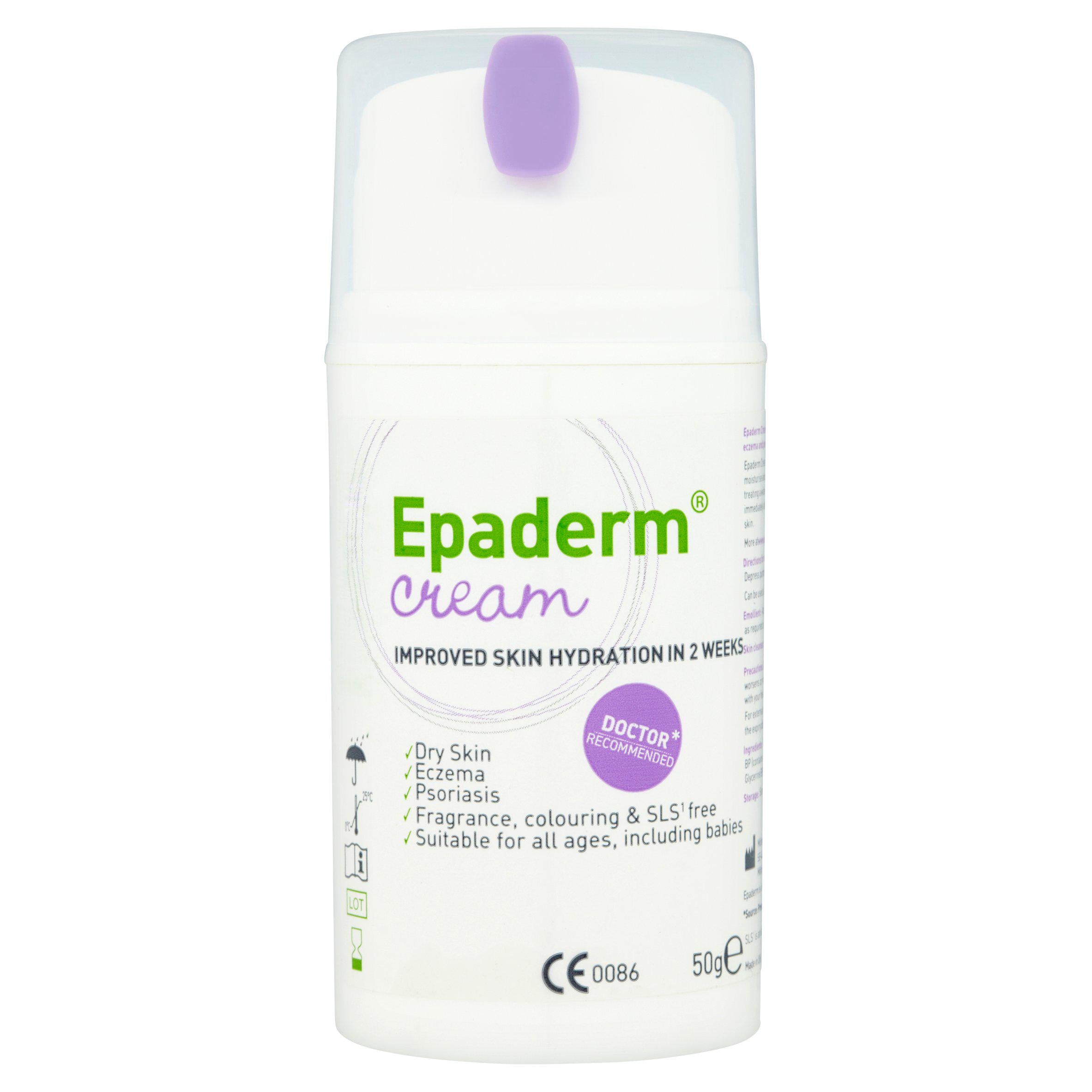 Epaderm Emollient Cream 50g bottle, UK version