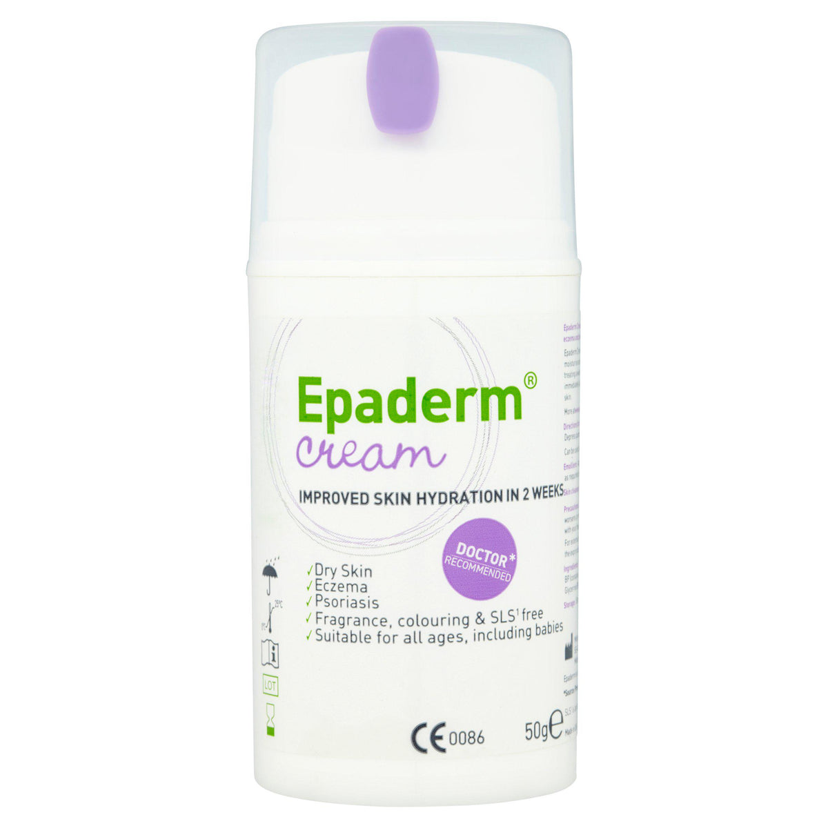 Epaderm Emollient Cream 50g bottle, UK version