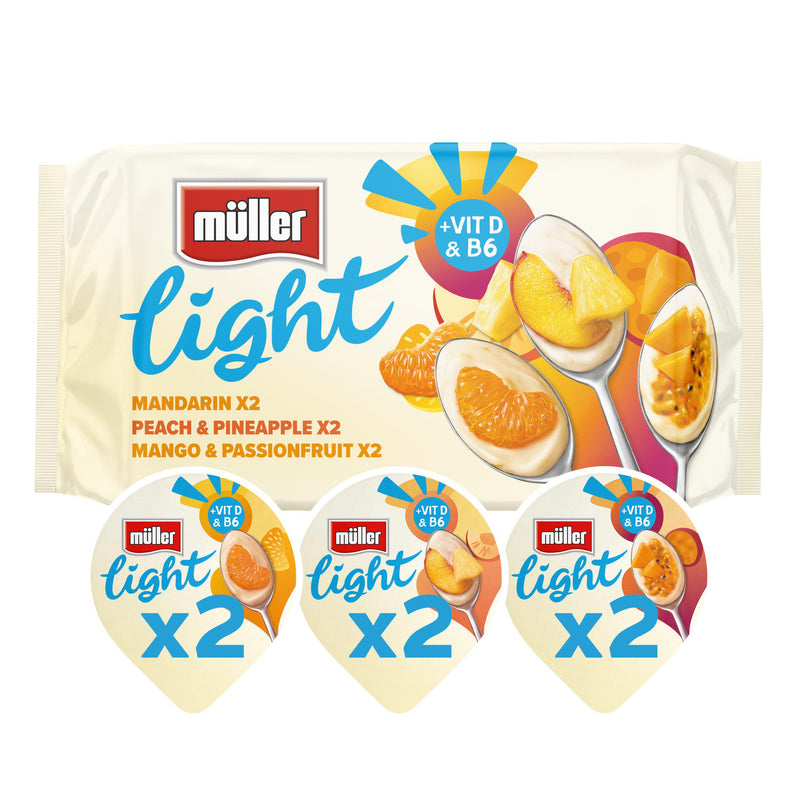 Müller citrus fat free yogurt multipack 6x140g, imported from the UK