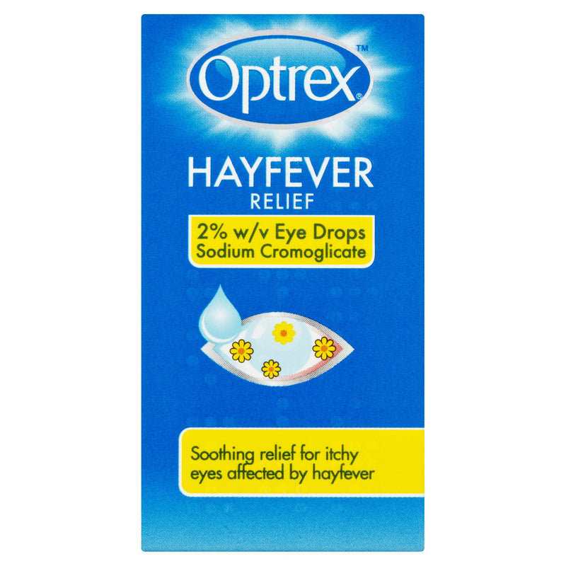 Optrex hayfever relief eye drops 10ml, imported from the UK