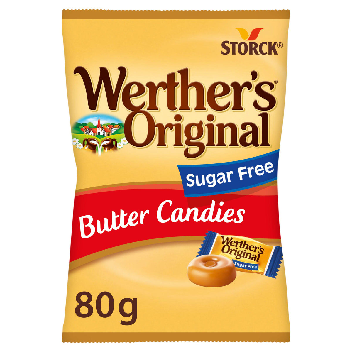 Werther's Original sugar free butter candies 80g, UK version