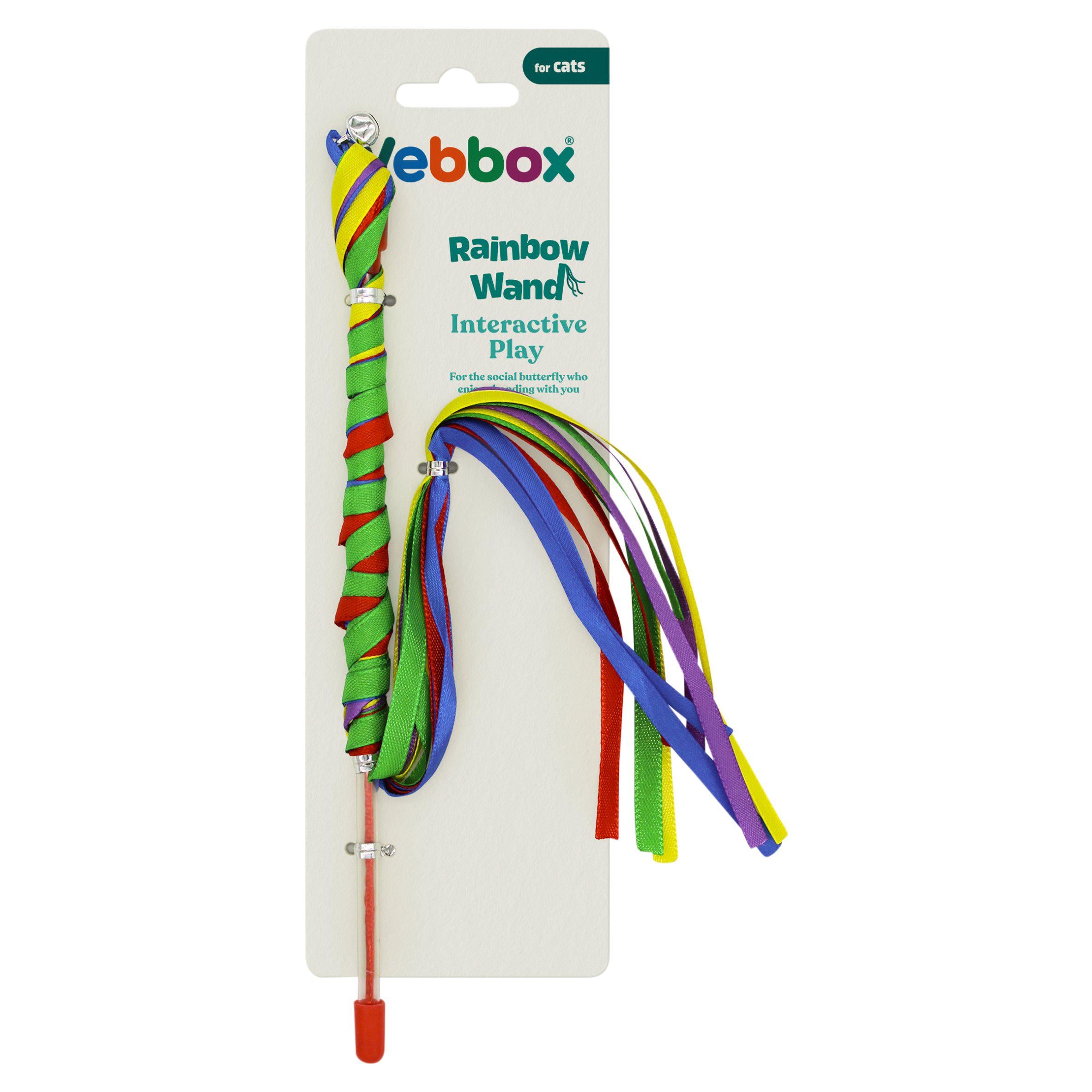 Webbox Rainbow Wand interactive cat toy (British brand)