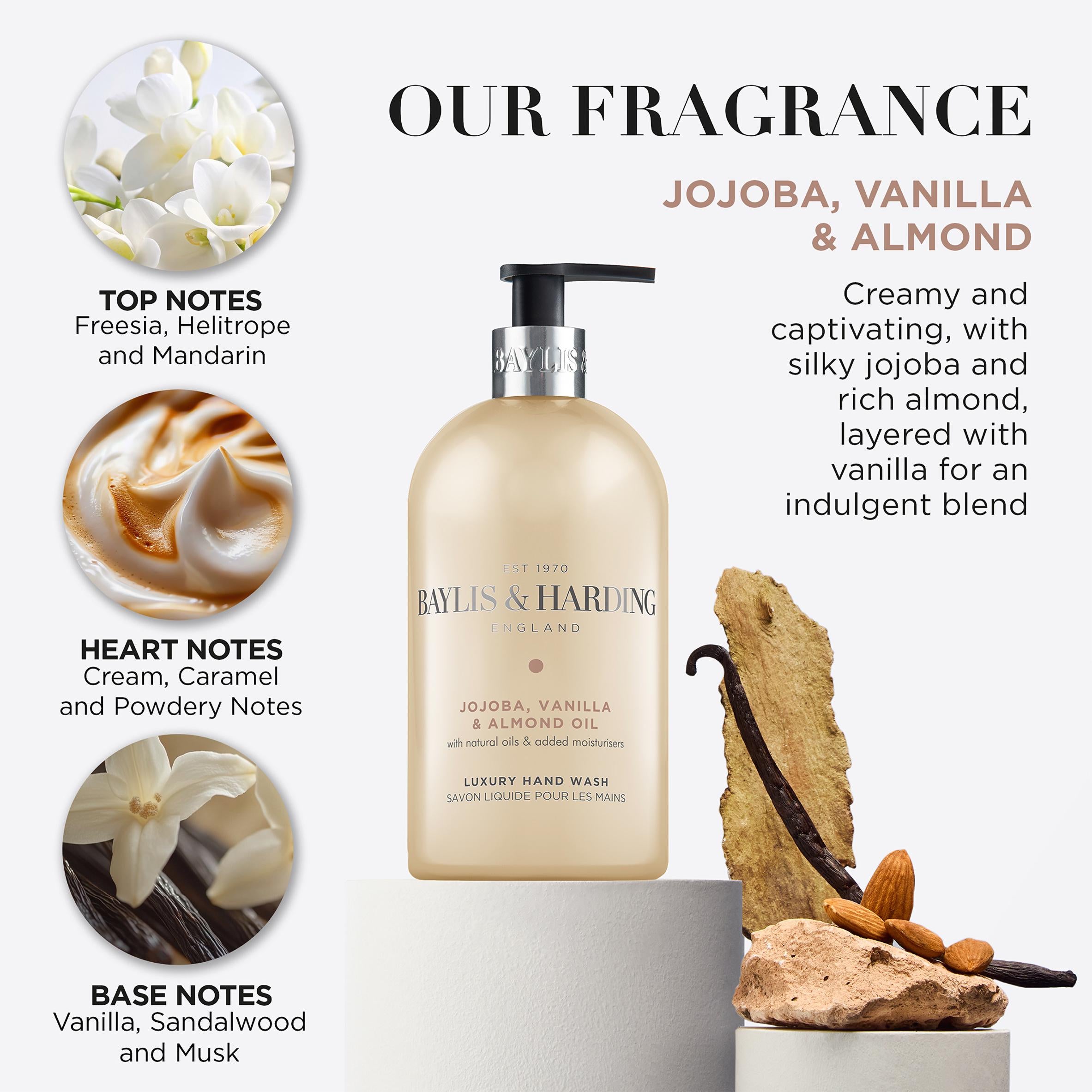 Baylis & Harding hand wash jojoba vanilla almond 500ml (British brand)