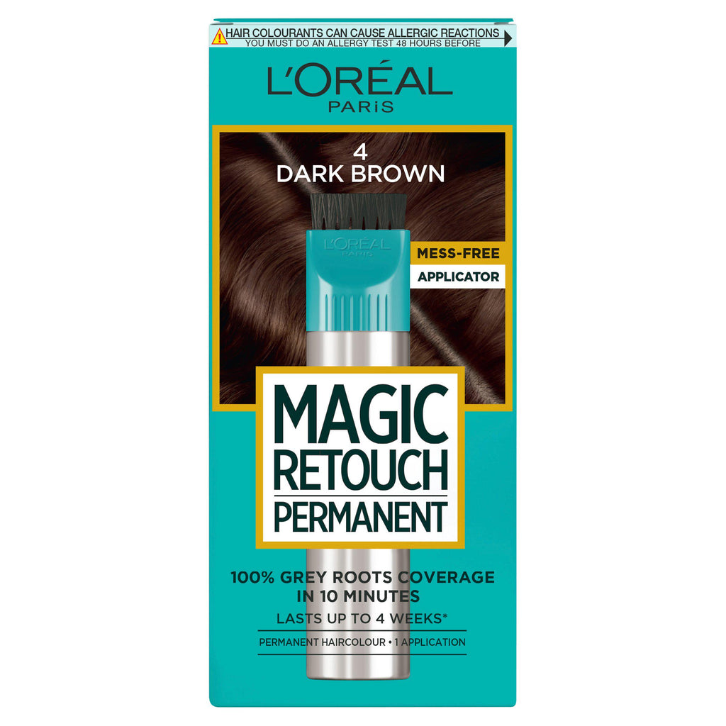 L'Oréal Magic Retouch Permanent Root Concealer Touching Up Dark Brown 4 Grey Hair Dye