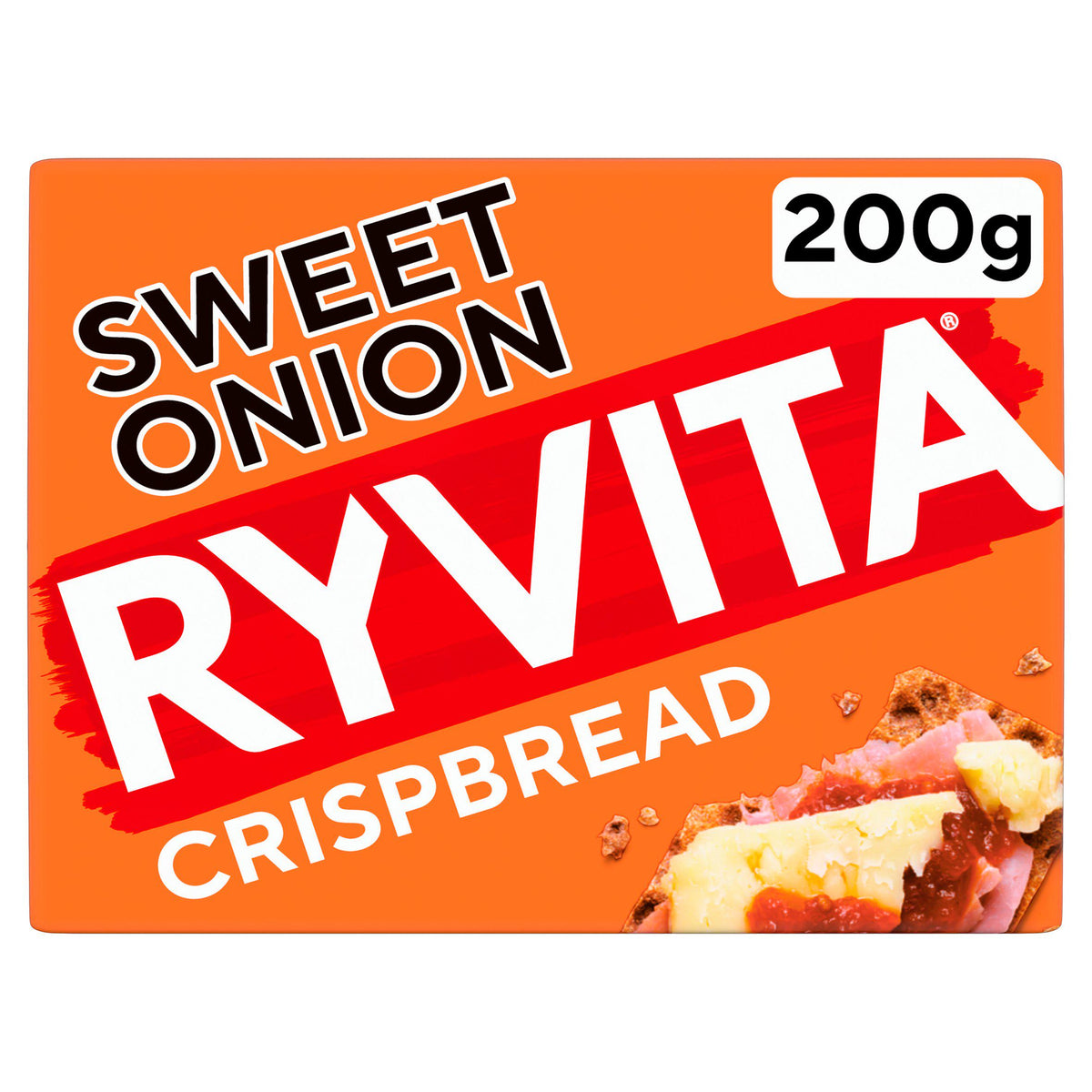 Ryvita crispbread sweet onion 200g, imported from the UK