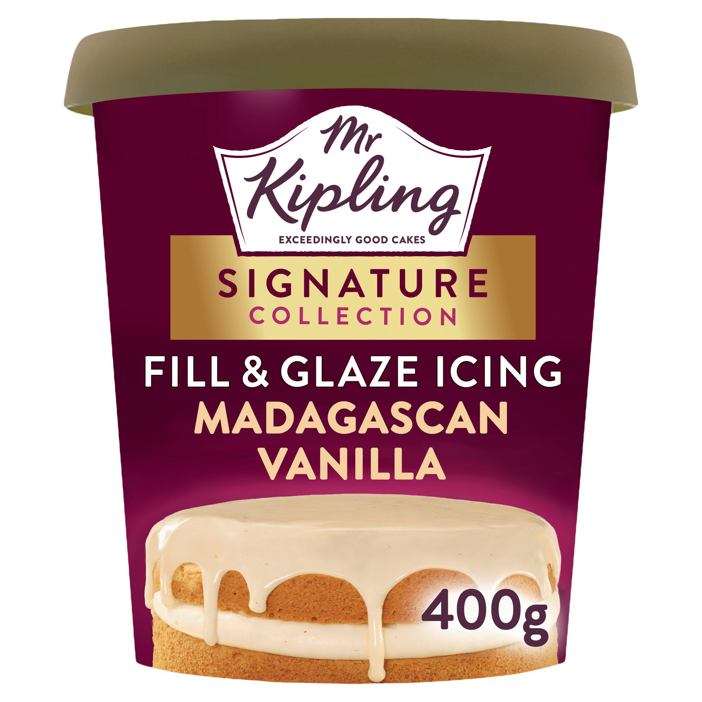 Mr Kipling cake icing Madagascan vanilla 400g - British product